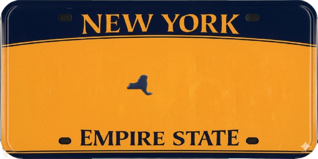 New York license plate