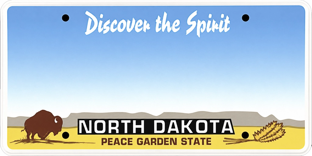 North Dakota license plate