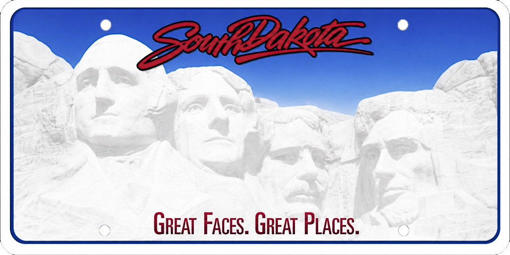 South Dakota license plate