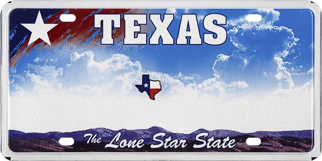 Texas license plate